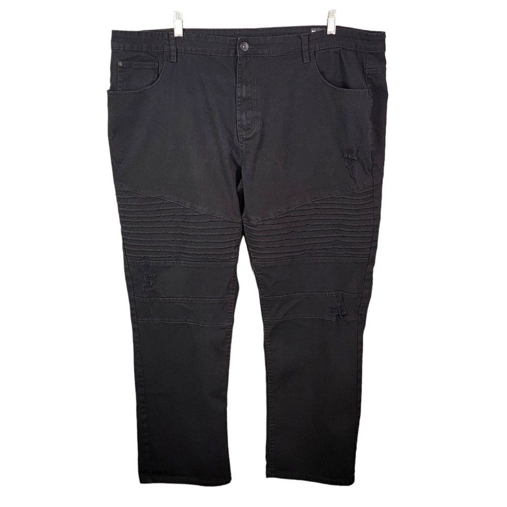 South Pole Dark Wash Black Distressed Streetwear Hip Hop Y2K Stetch Jeans 44